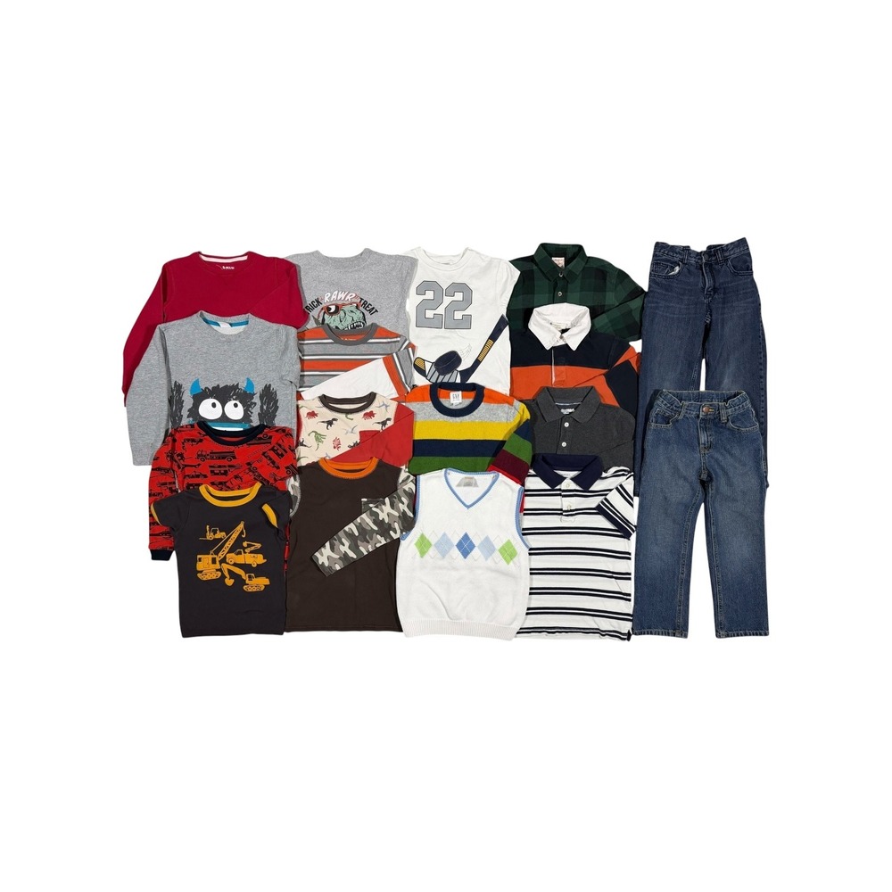 Boys Size 5 6 Clothing Lot 17pc Gap Gymboree Carters Jeans Sweaters Shirts